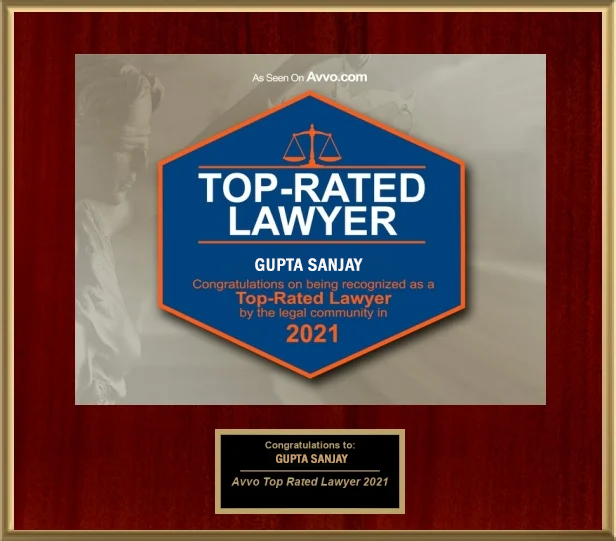 As Seen On Avvo.com | Top-Rated Lawyer | 2021 | Gupta Sanjay